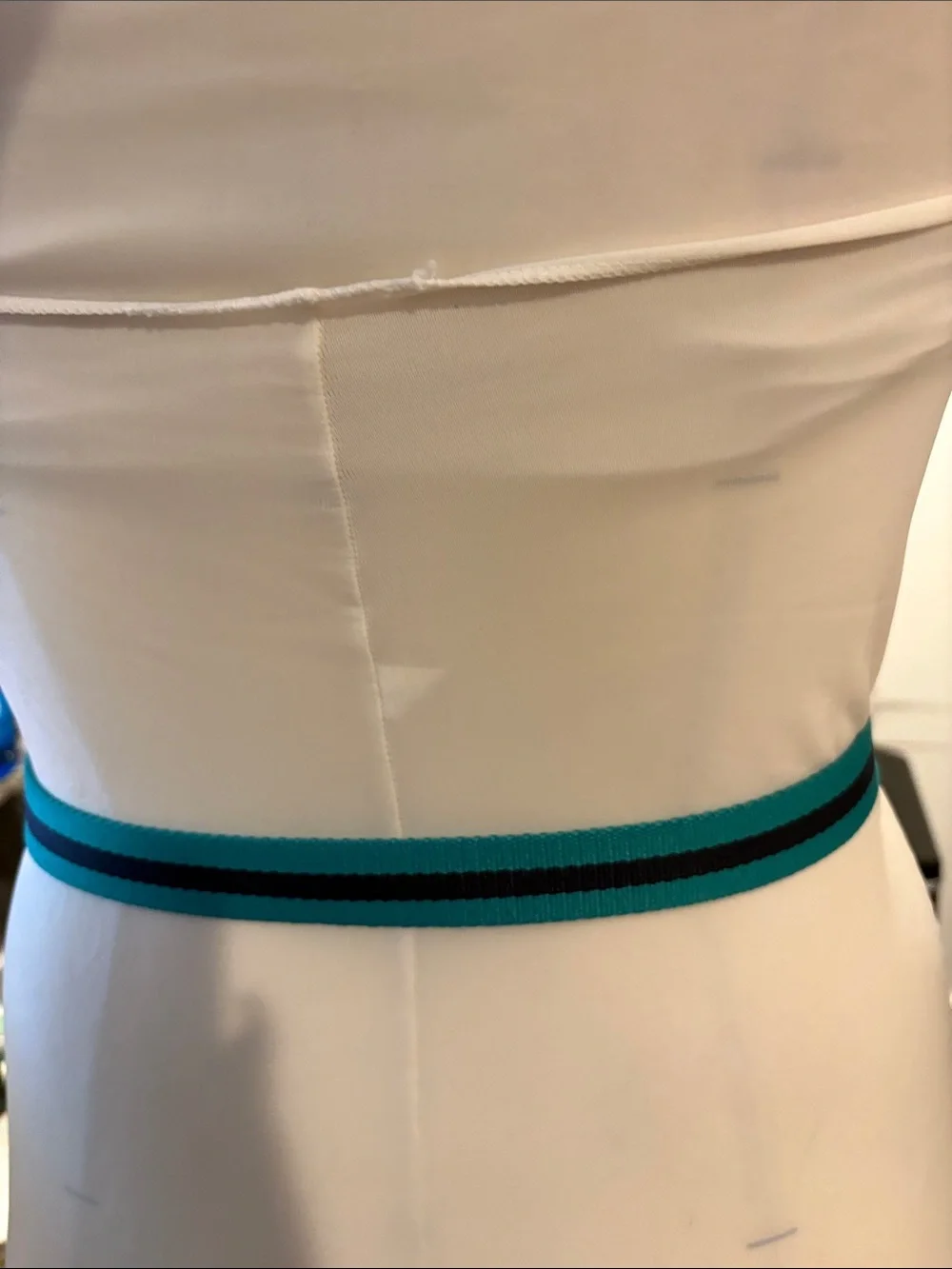 Talbots Teal and Yellow Striped Belt